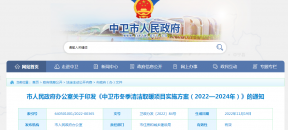 宁夏中卫市冬季清洁取暖项目实施方案（2022—2024年）